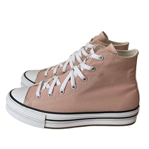 New Converse Chuck Taylor Big Kid 6.5/ W 8.5 Peach High Top Platform Sneakers